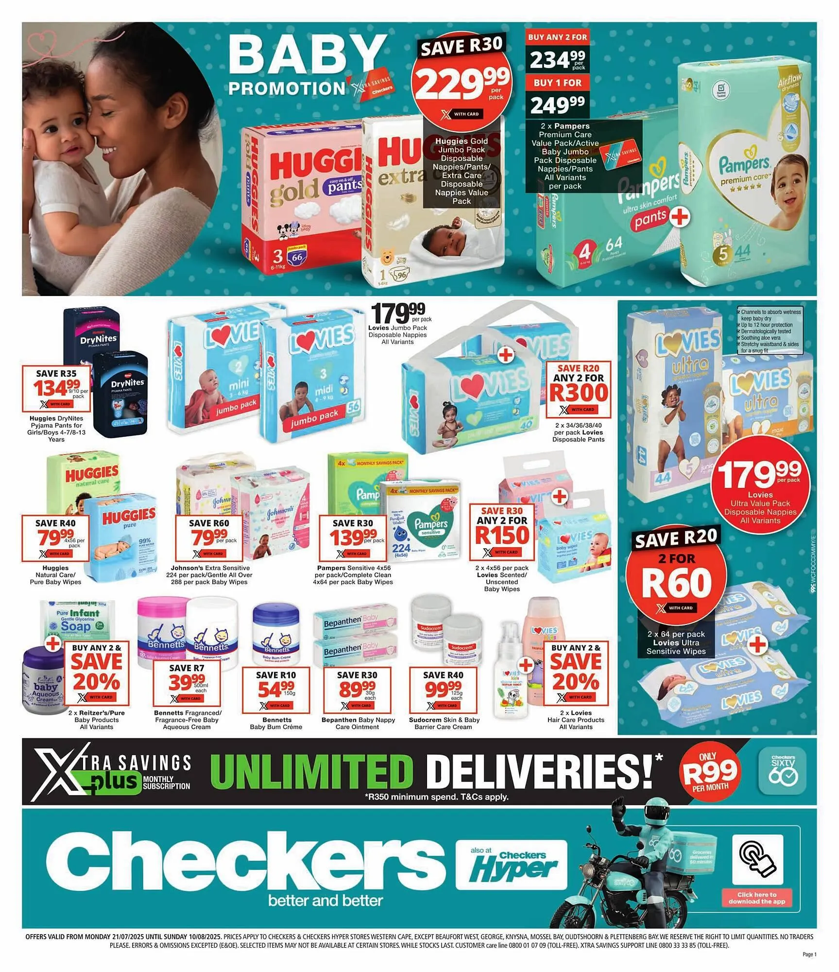 Checkers catalogue from 21 July to 10 August 2025 - Catalogue Page 1