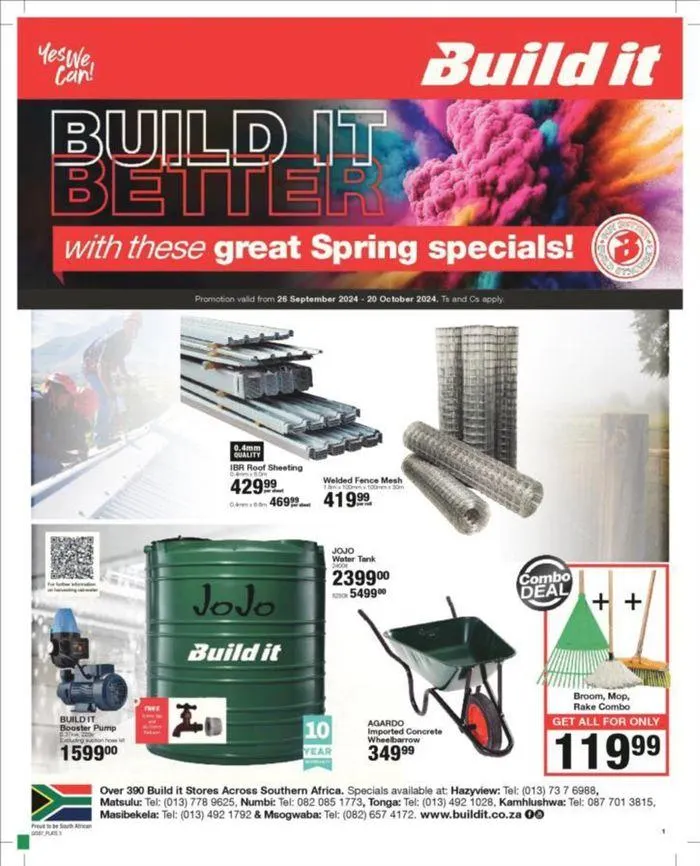 Build It Specials from 23 September to 20 October 2024 - Catalogue Page 1