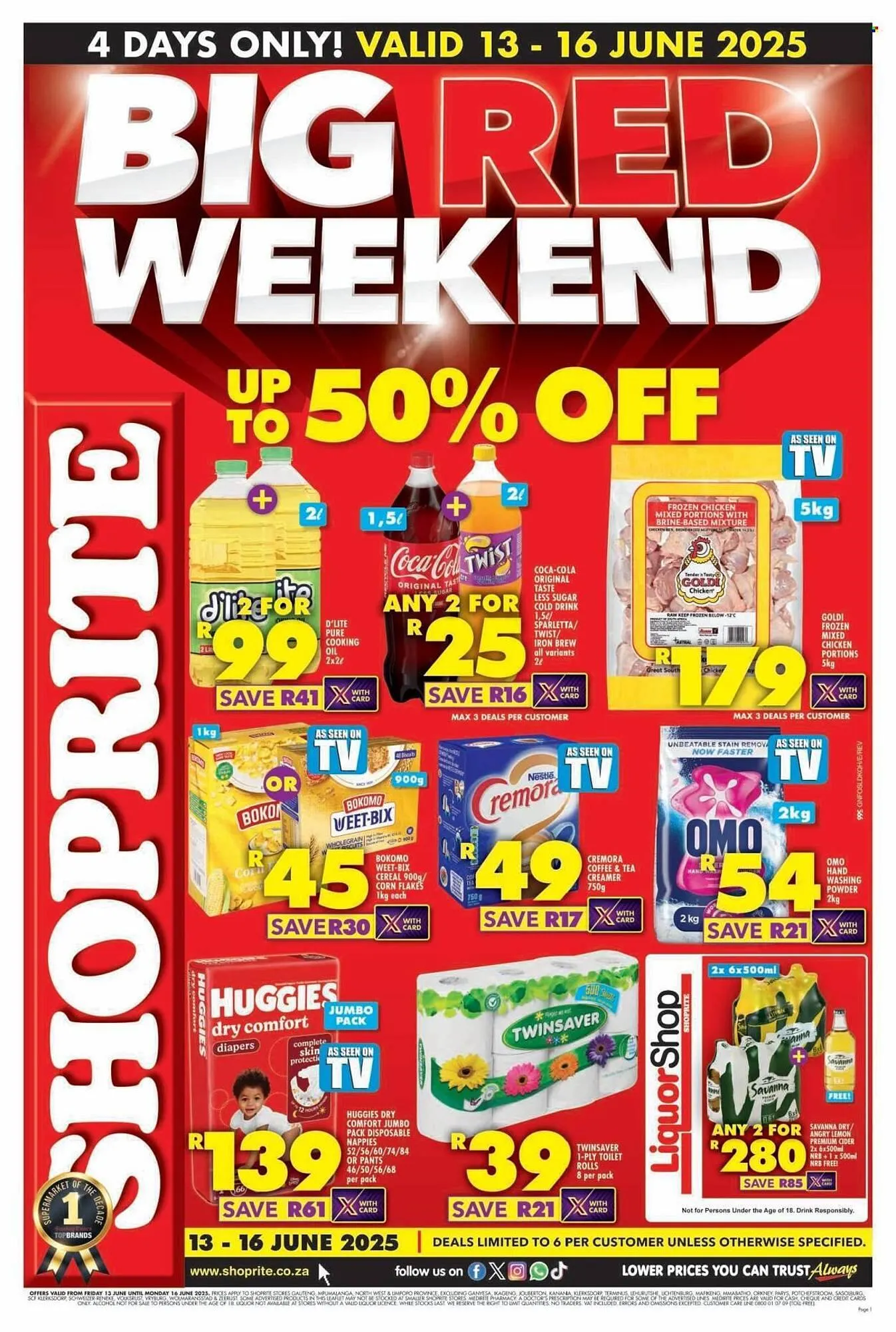 Shoprite catalogue from 13 June to 16 June 2025 - Catalogue Page 1