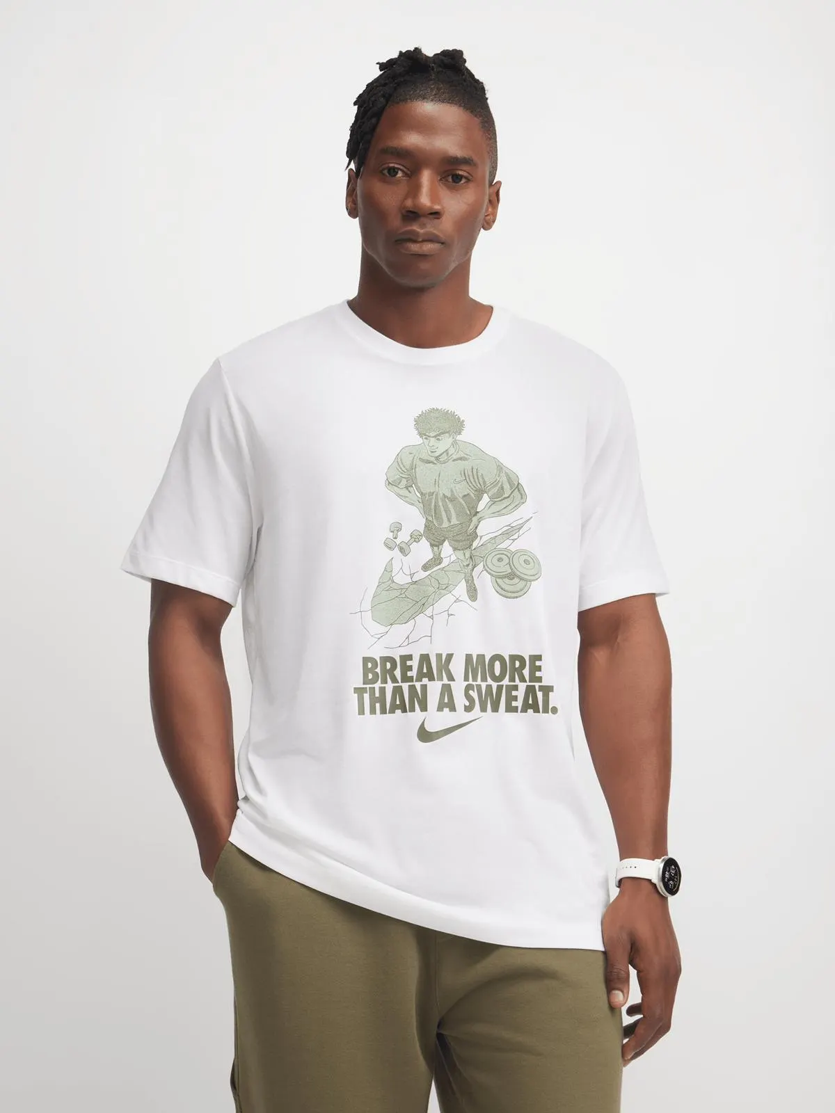 Nike Mens Dri-Fit White Tee