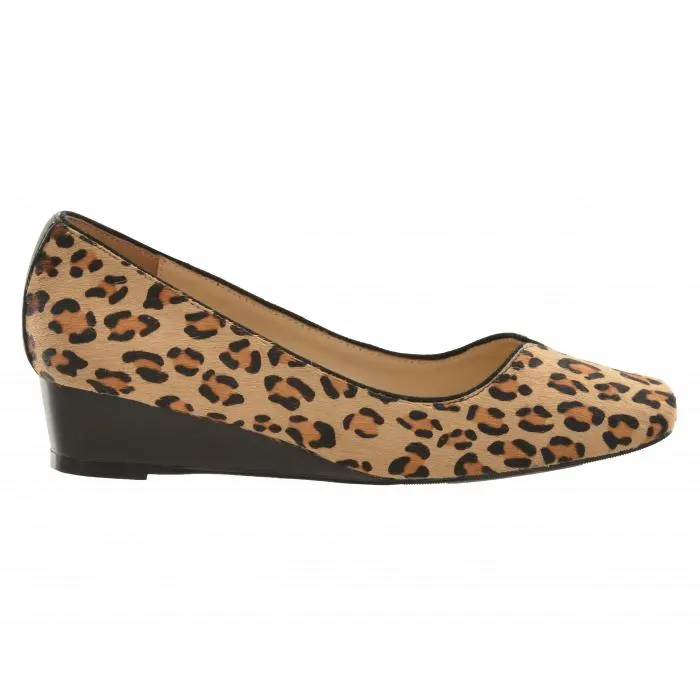 Saffron Browne Leopard Wedge Heel Pump