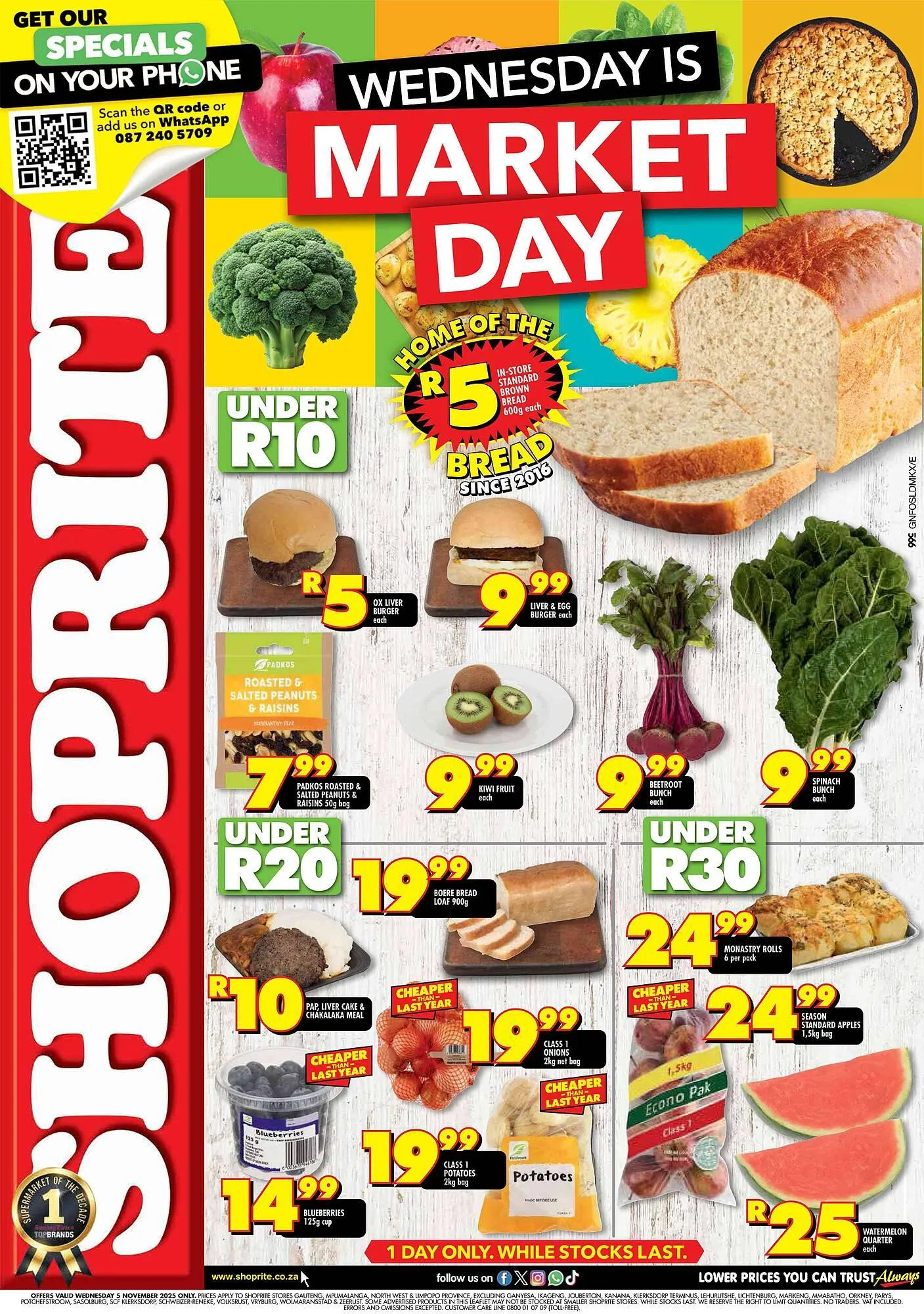 Shoprite catalogue from 5 November to 5 November 2025 - Catalogue Page 1