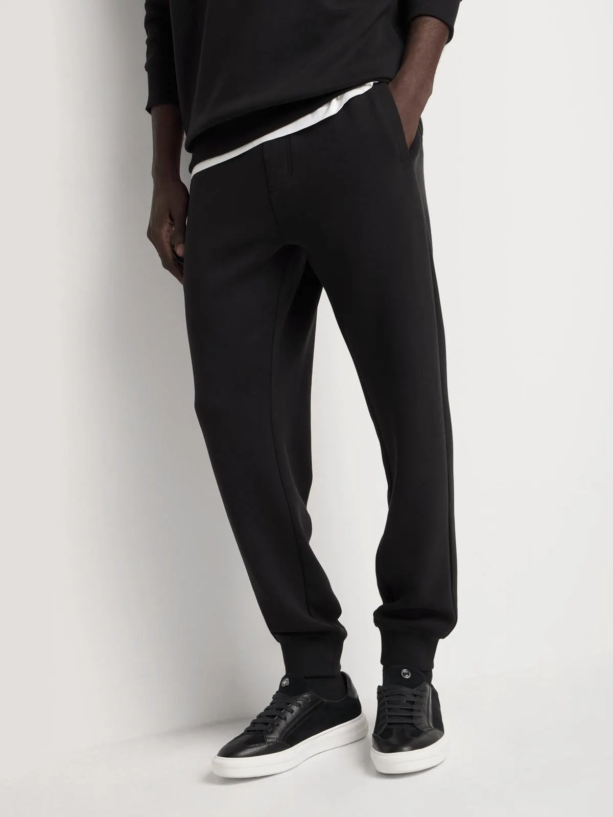 Fabiani Men's Black Lyocell Sweatpants