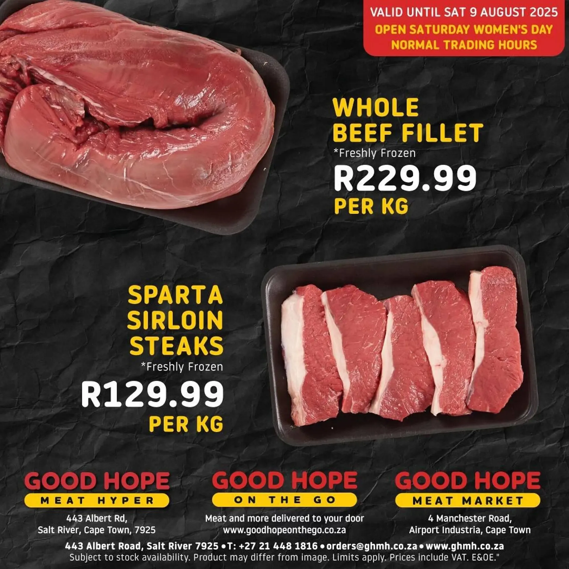 Good Hope Meat Hyper catalogue from 6 August to 9 August 2025 - Catalogue Page 1
