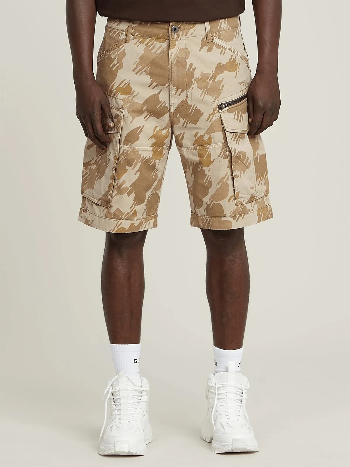 G-Star Men's Rovic Zip Relaxed Beige/Brown Shorts