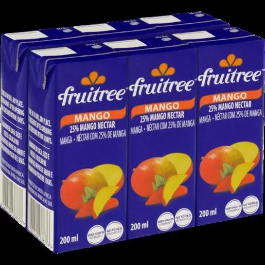 Fruitree 25% Mango Nectar Boxes 6 x 200ml