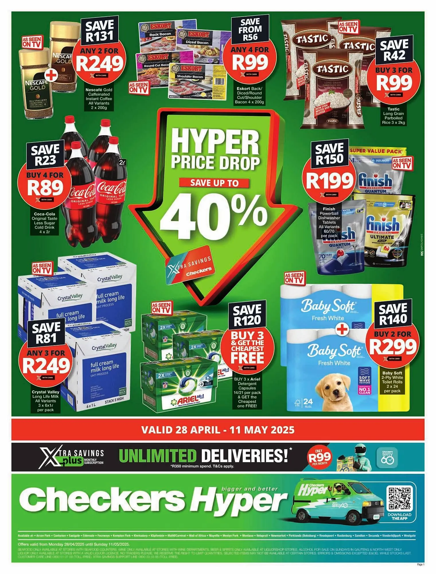 Checkers catalogue from 28 April to 11 May 2025 - Catalogue Page 1