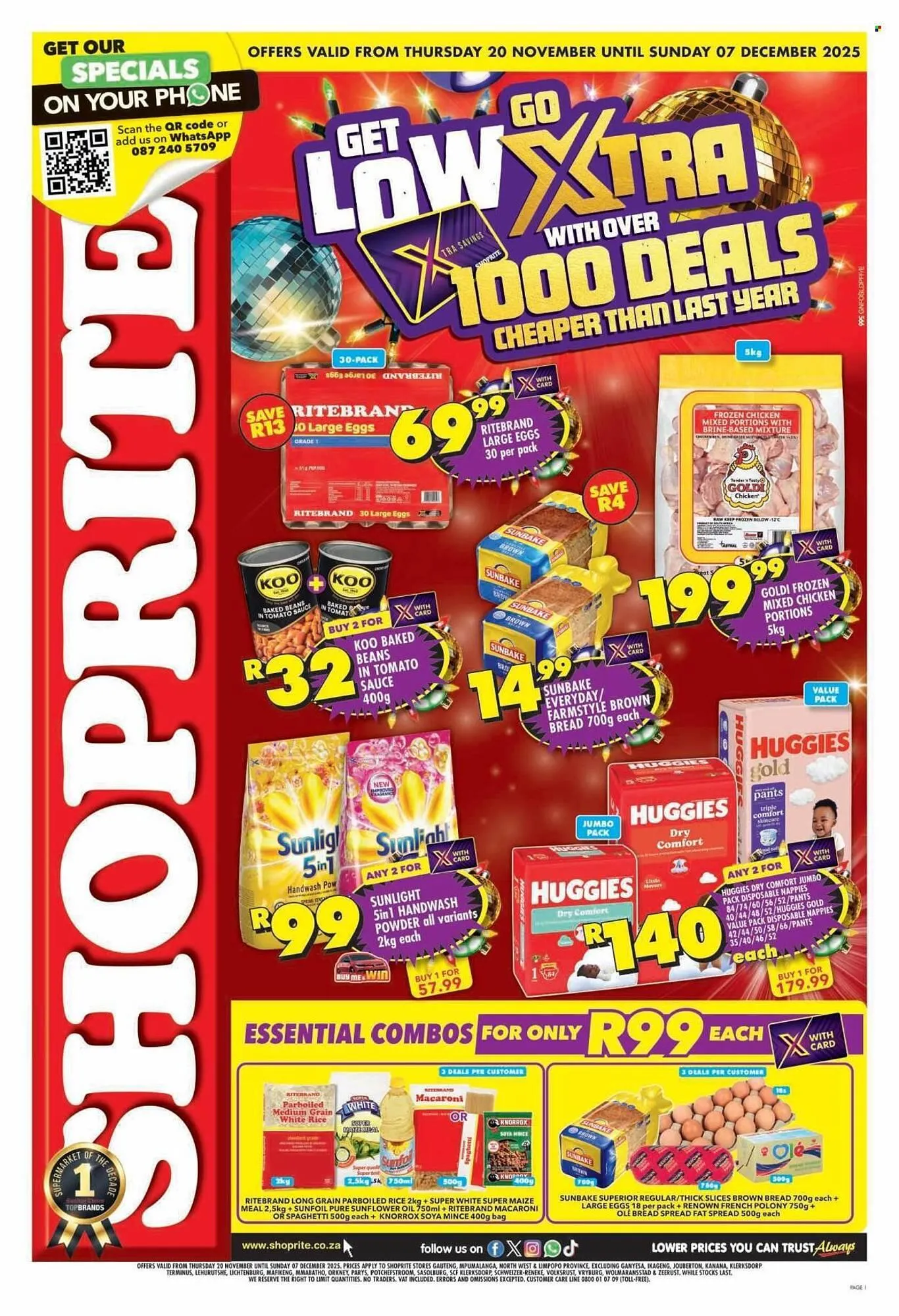 Shoprite catalogue from 20 November to 7 December 2025 - Catalogue Page 1
