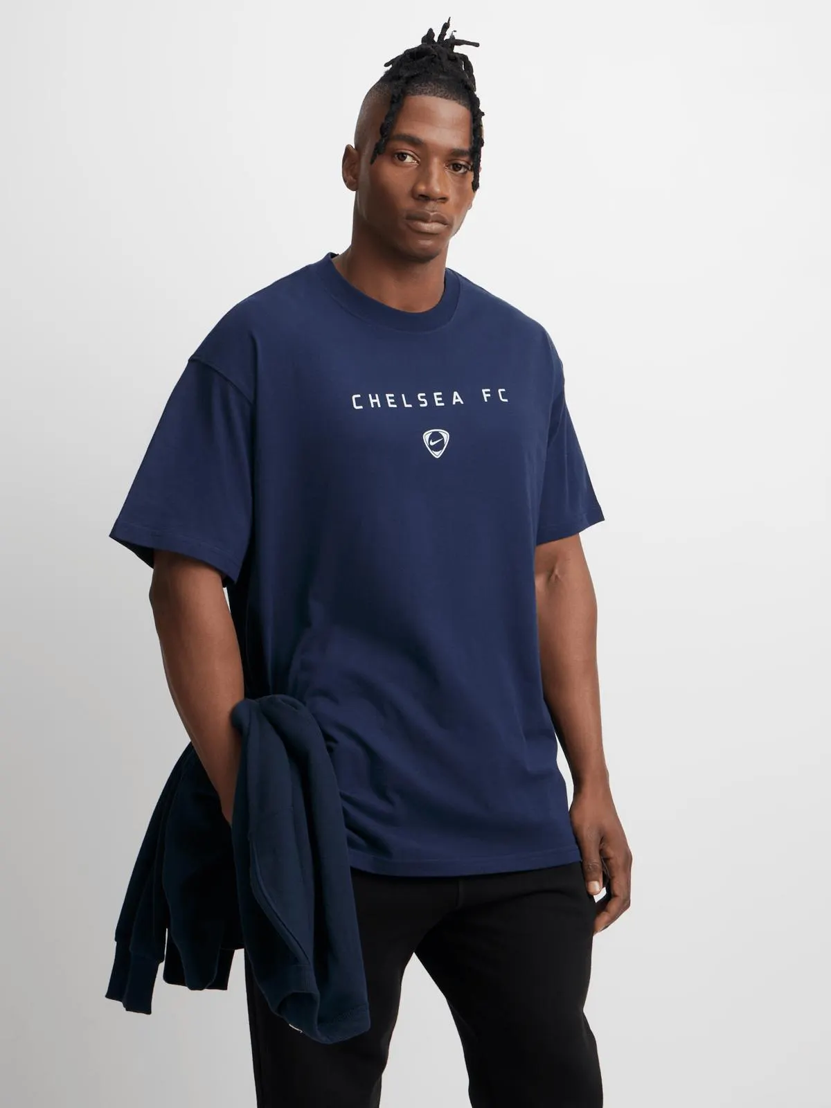 Nike Mens Chelsea T90 Wordmark Navy Tee