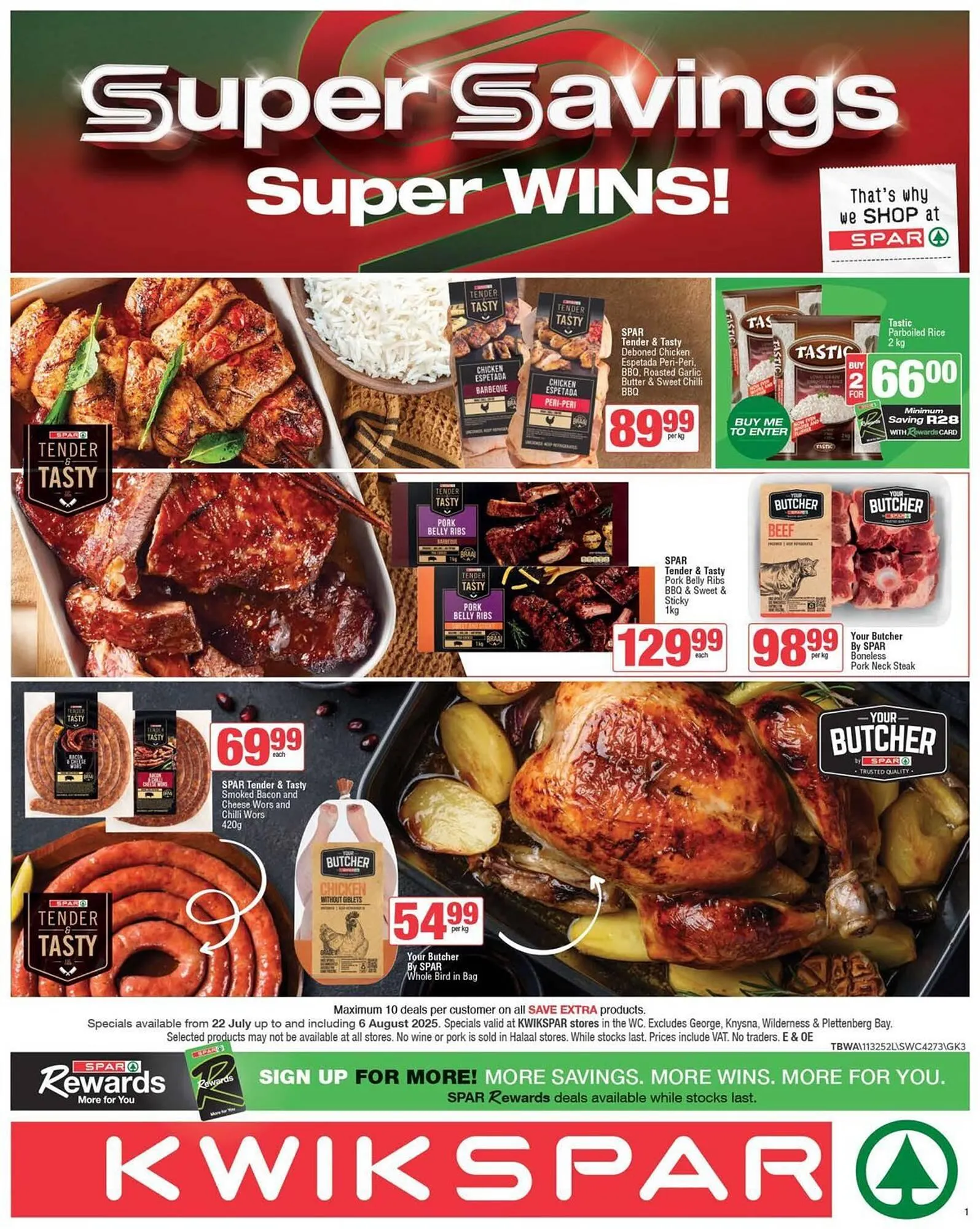 KwikSpar catalogue from 22 July to 6 August 2025 - Catalogue Page 1