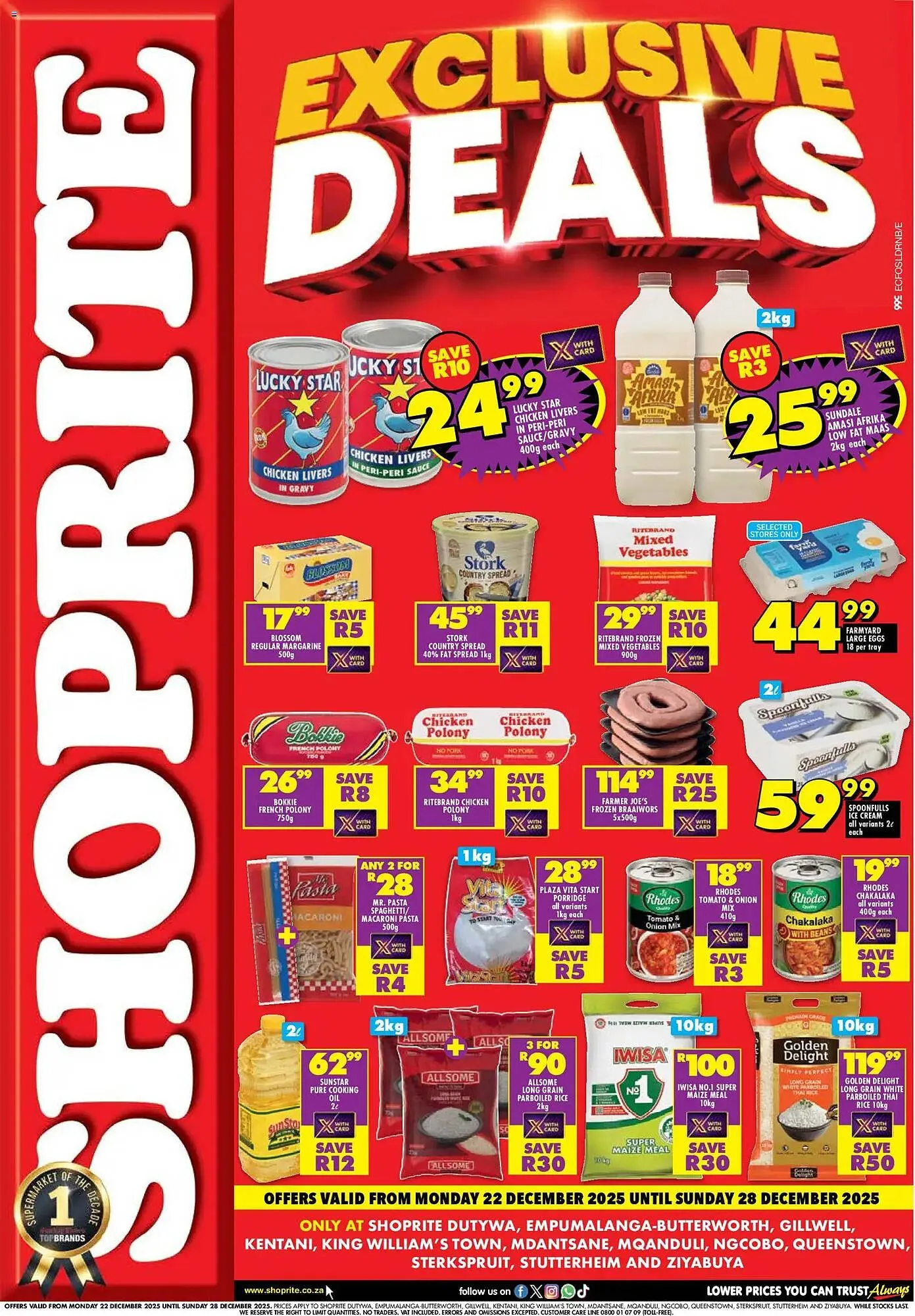 Shoprite catalogue from 22 December to 28 December 2025 - Catalogue Page 1