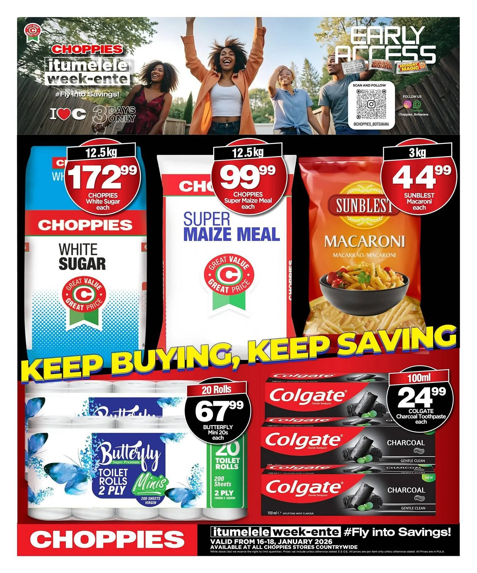 Choppies catalogue from 16 January to 18 January 2026 - Catalogue Page 1