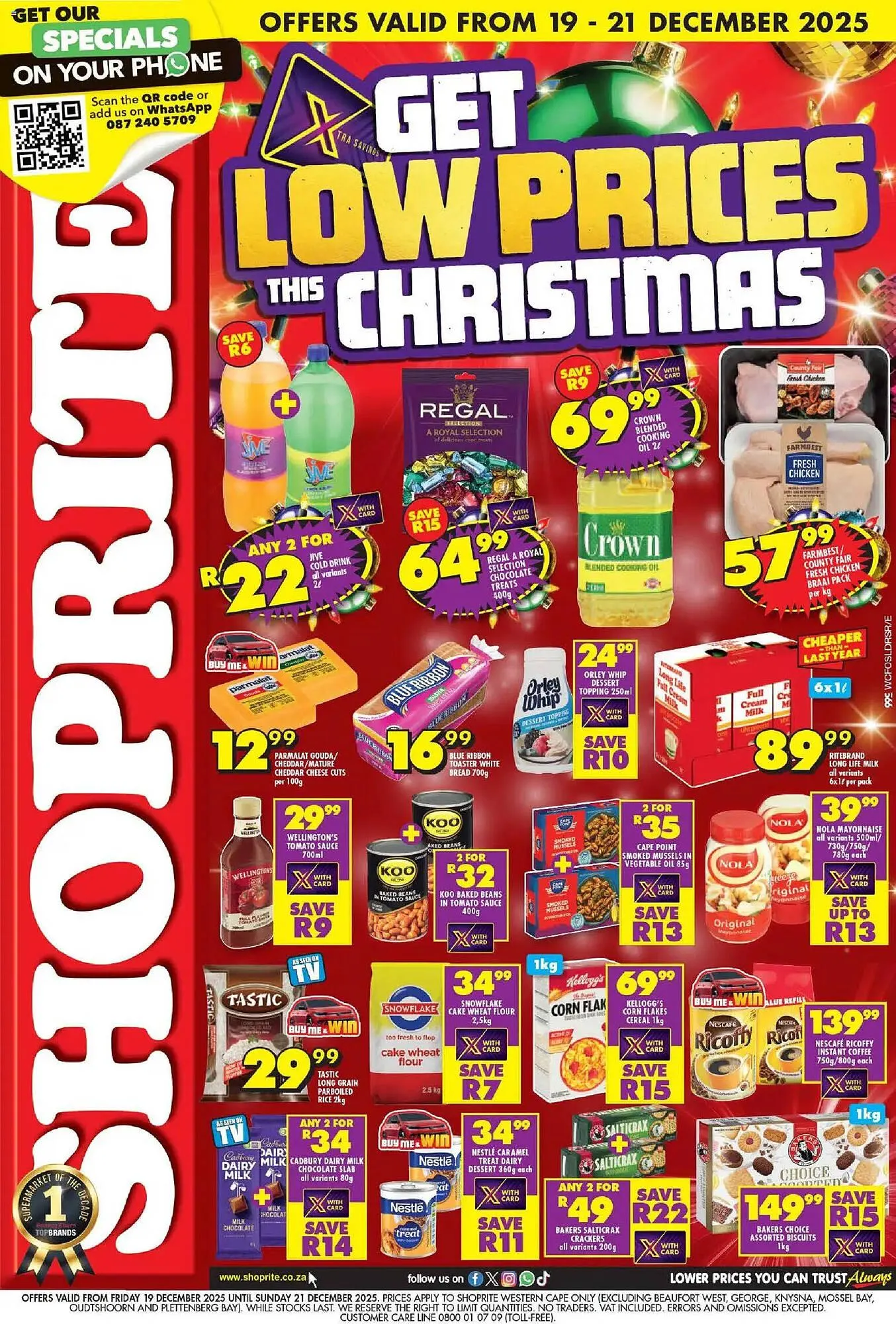 Shoprite catalogue from 19 December to 21 December 2025 - Catalogue Page 1