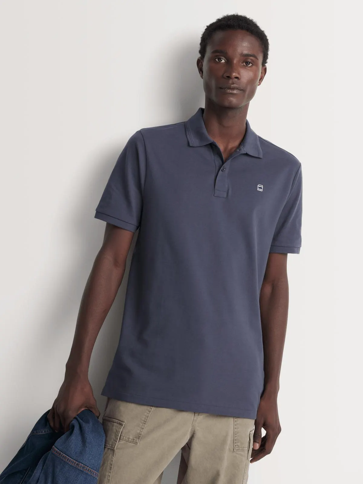 G-Star Men's Dunda India Ink Slim Blue Polo