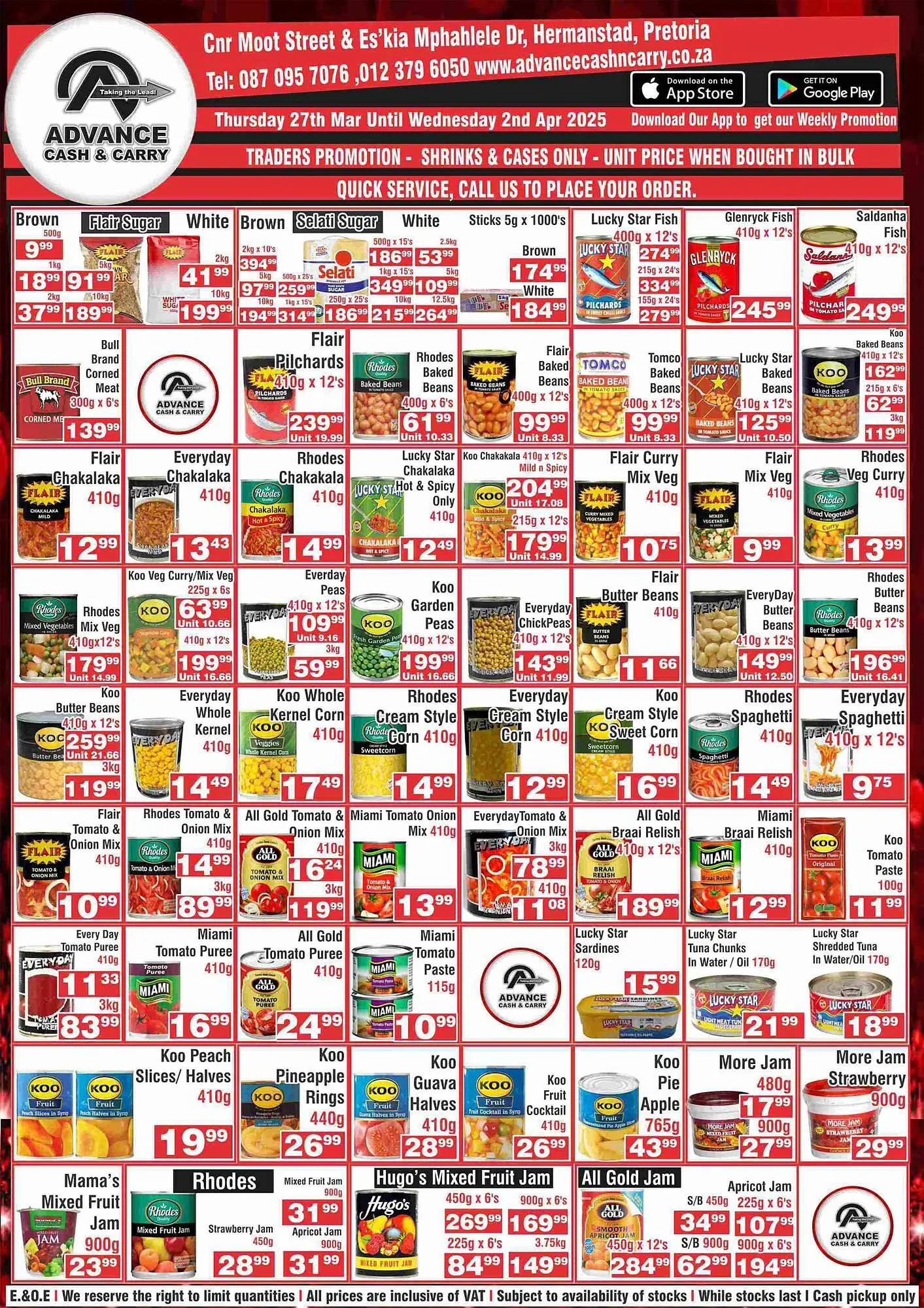 Advance Cash n Carry catalogue from 27 March to 2 April 2025 - Catalogue Page 1