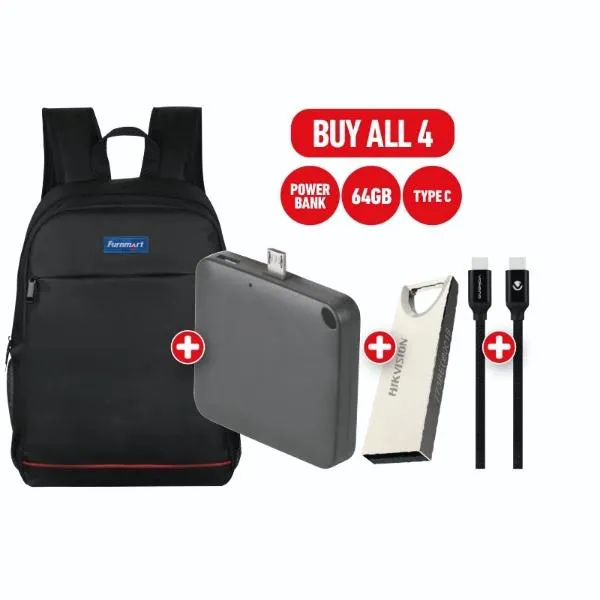 15.6" Industrial Black Laptop B/pack + Charger + Cable+Mouse