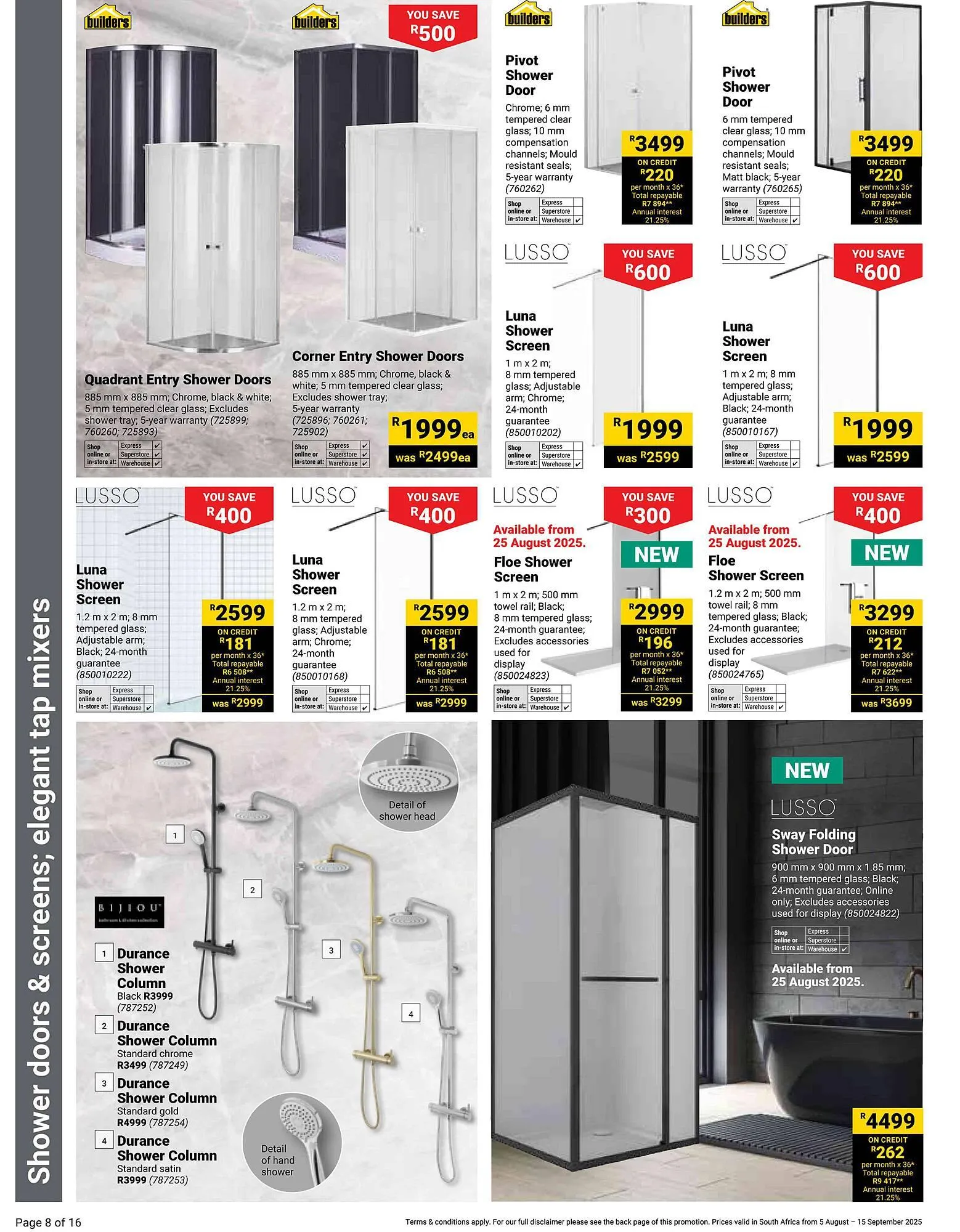 Builders Warehouse catalogue from 5 August to 15 September 2025 - Catalogue Page 8