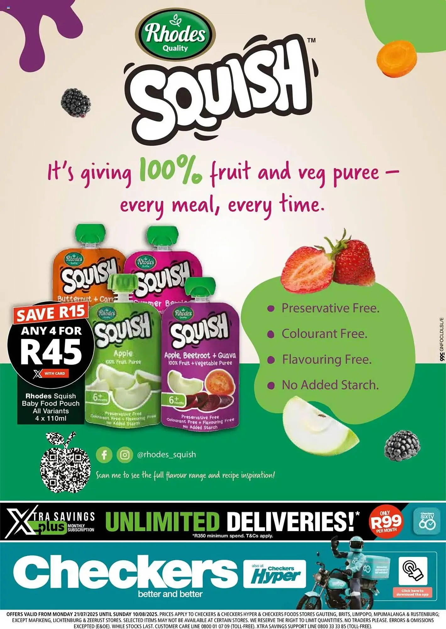 Checkers catalogue from 21 July to 10 August 2025 - Catalogue Page 1