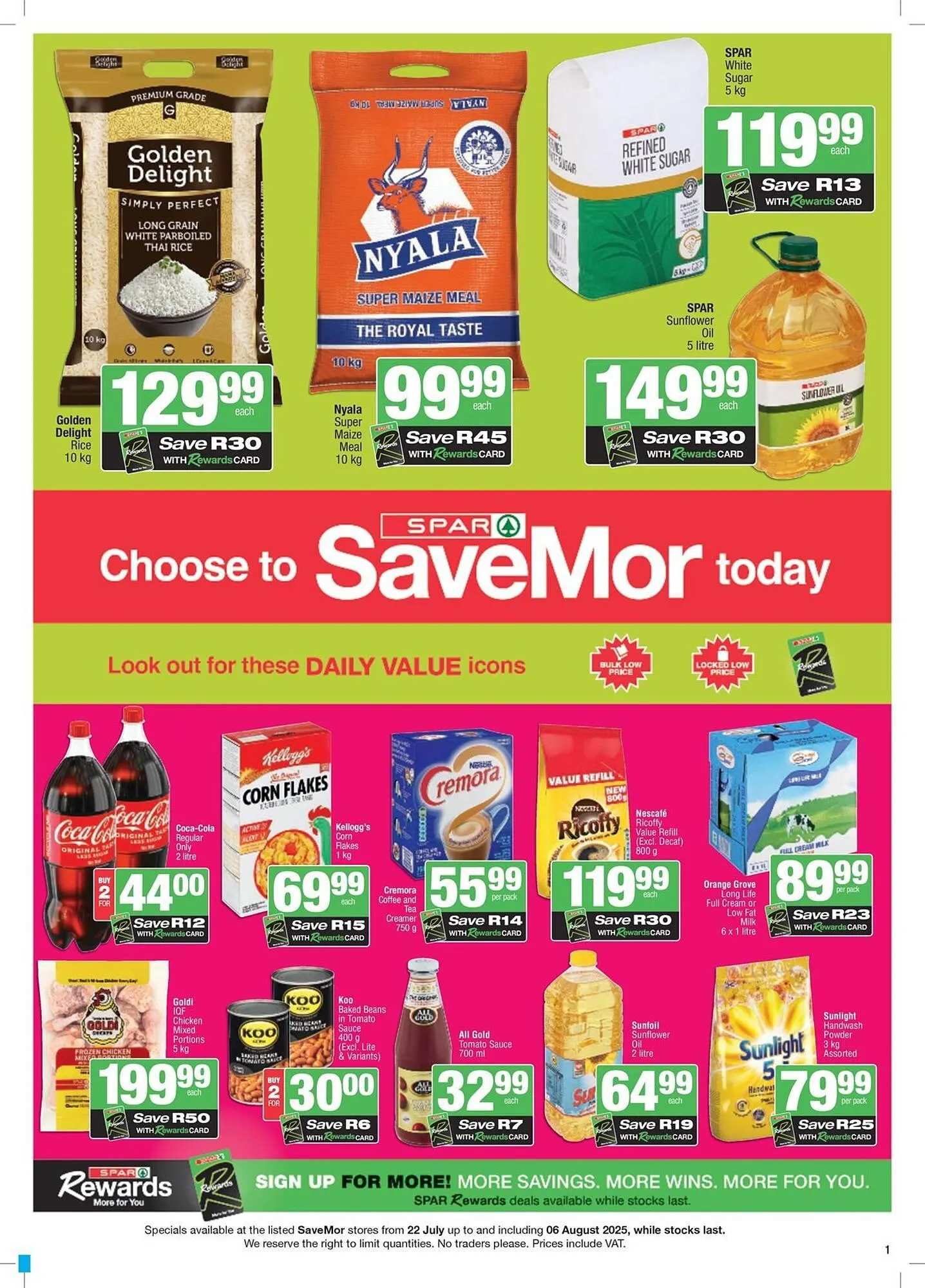 Spar catalogue from 26 July to 27 July 2025 - Catalogue Page 1