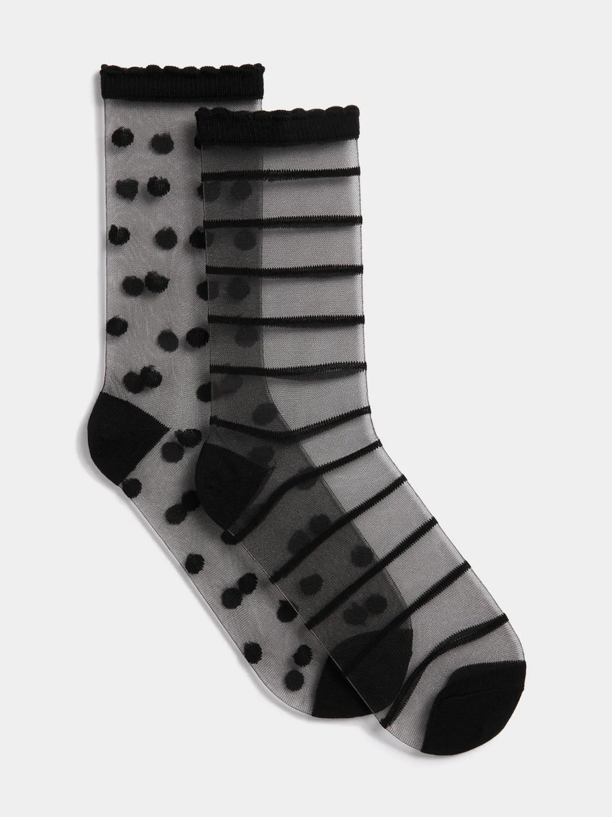 Jet Women's Black Sheer 2 Pack Socks