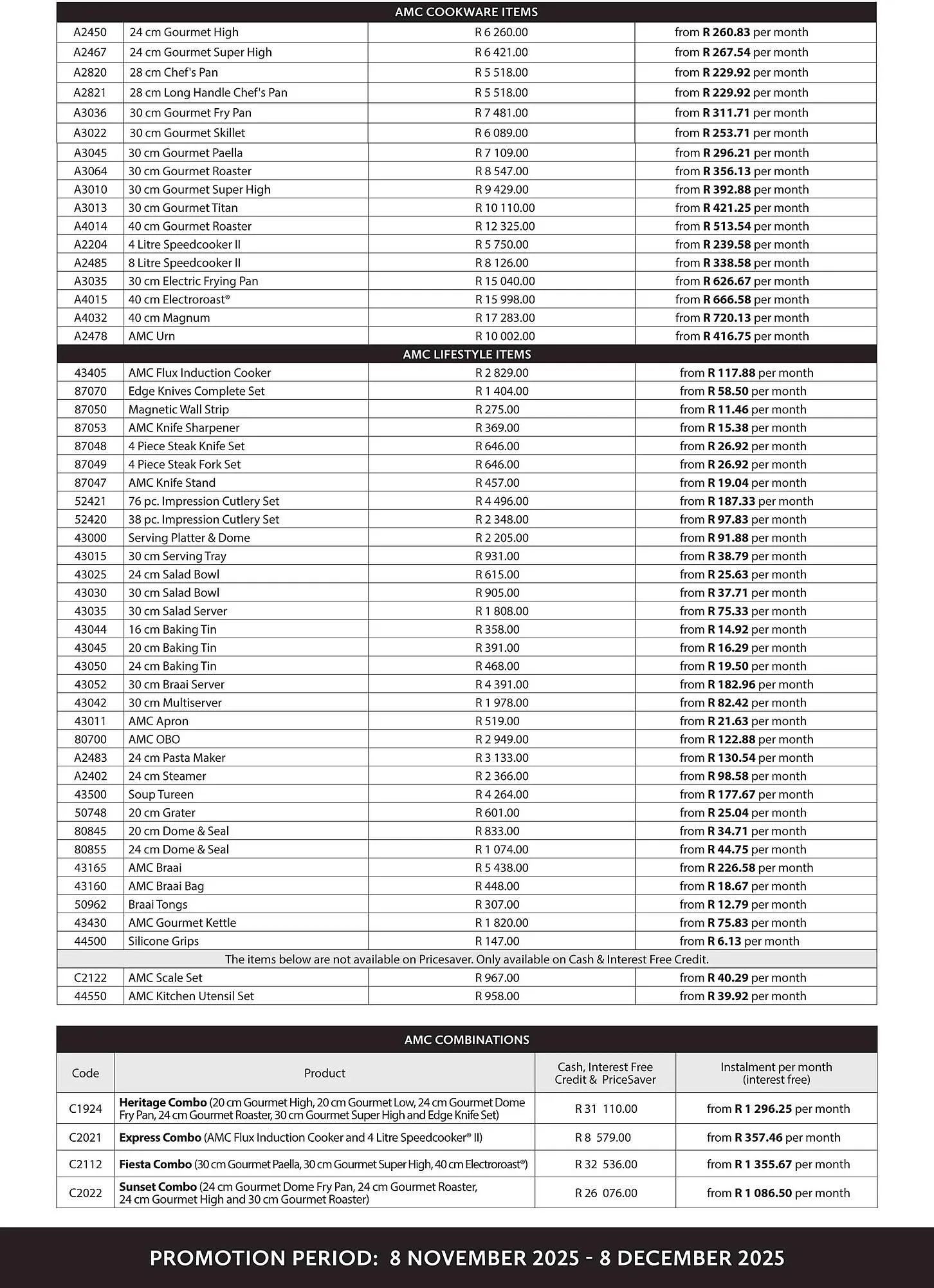 AMC Cookware catalogue from 8 November to 8 December 2025 - Catalogue Page 6
