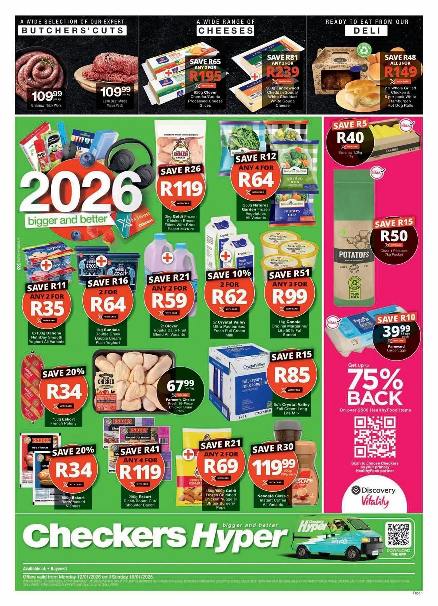 Checkers catalogue from 11 January to 18 January 2026 - Catalogue Page 1