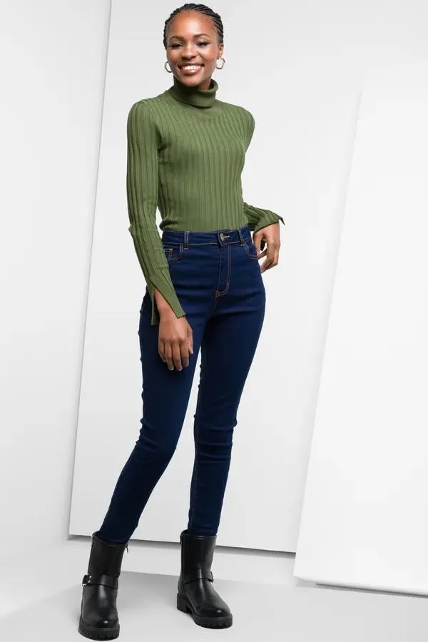 Lift, slim & shape skinny denim jeans dark blue