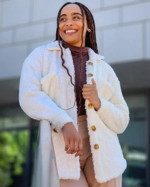 Ladies Teddy Fur Shacket