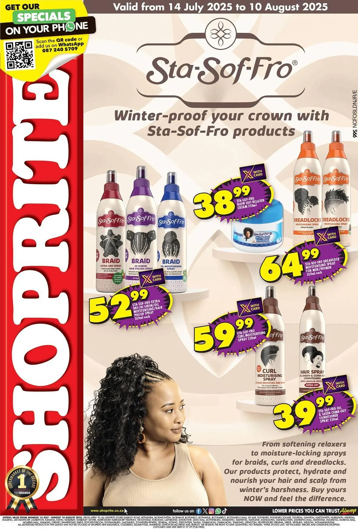Shoprite catalogue from 14 July to 10 August 2025 - Catalogue Page 1
