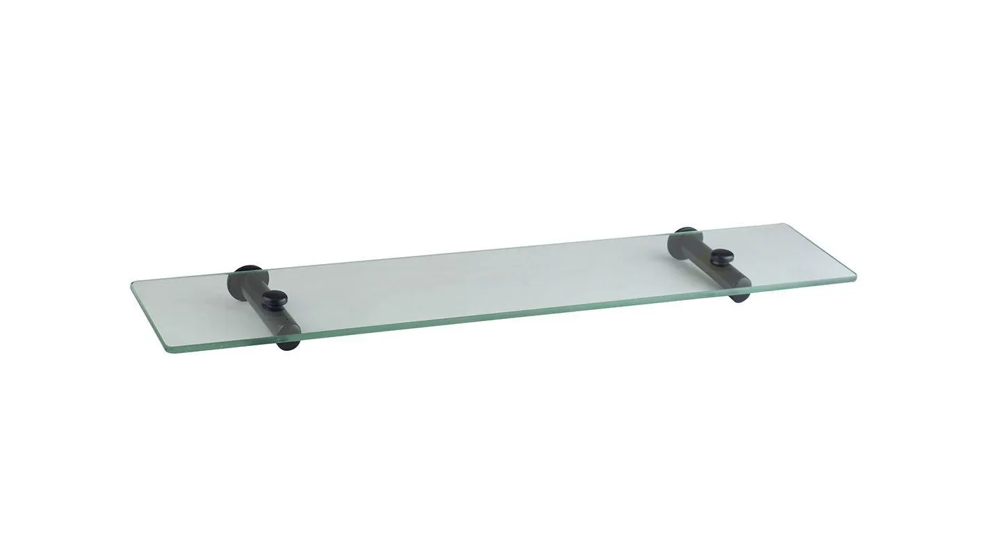 Omega Matt Black Glass Shelf 600mm
