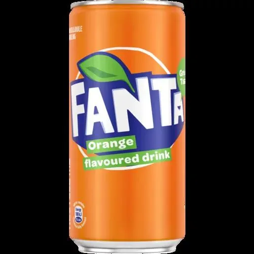 Fanta Orange Flavoured Sparkling Soft Drink Can 300ml