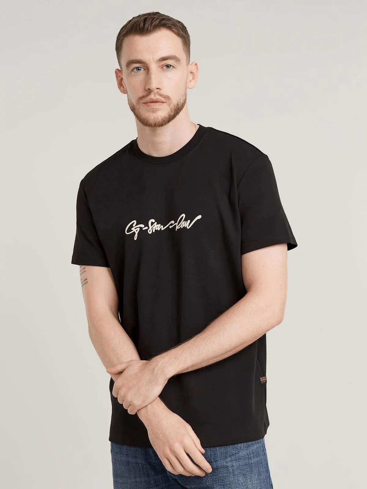 G-Star Men's G-script Graphic Black T-shirt