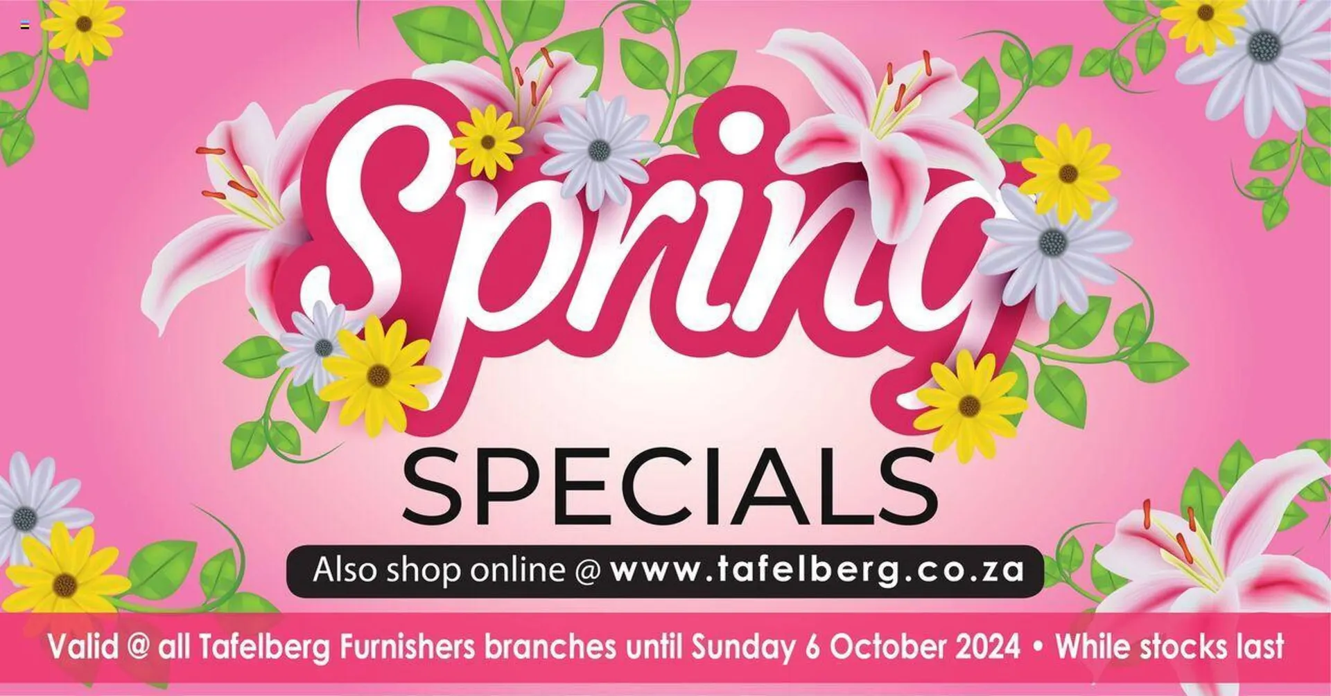 Tafelberg Furnishers catalogue from 27 September to 6 October 2024 - Catalogue Page 1