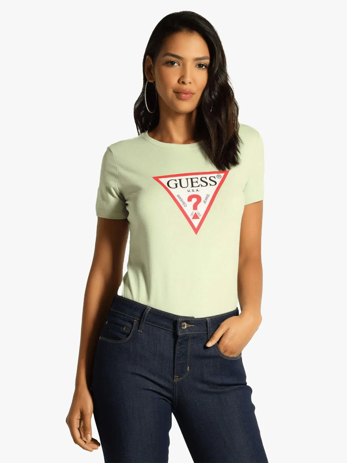 Women's Guess Original Light Green T-Shirt