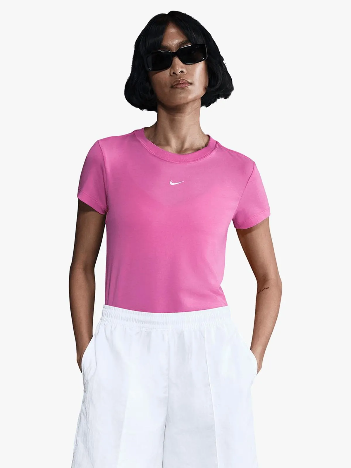 Nike Womens Sportswear Chill Knit Pink/Sail Tee