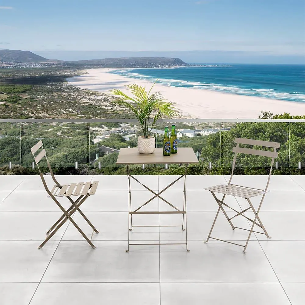 Michael 3-Piece Bistro Set Iron Grey Matt Finish