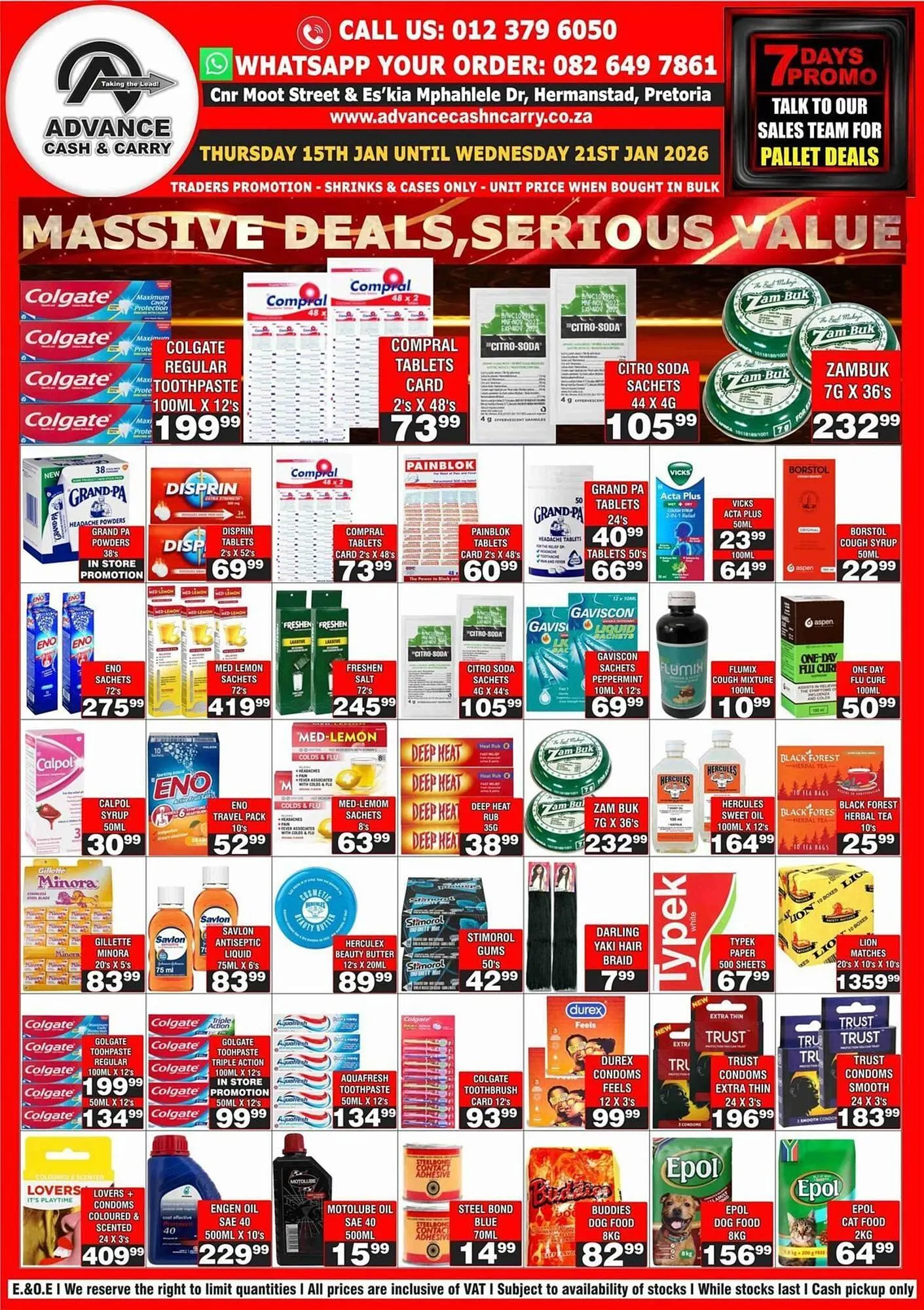 Advance Cash n Carry catalogue from 15 January to 21 January 2026 - Catalogue Page 1