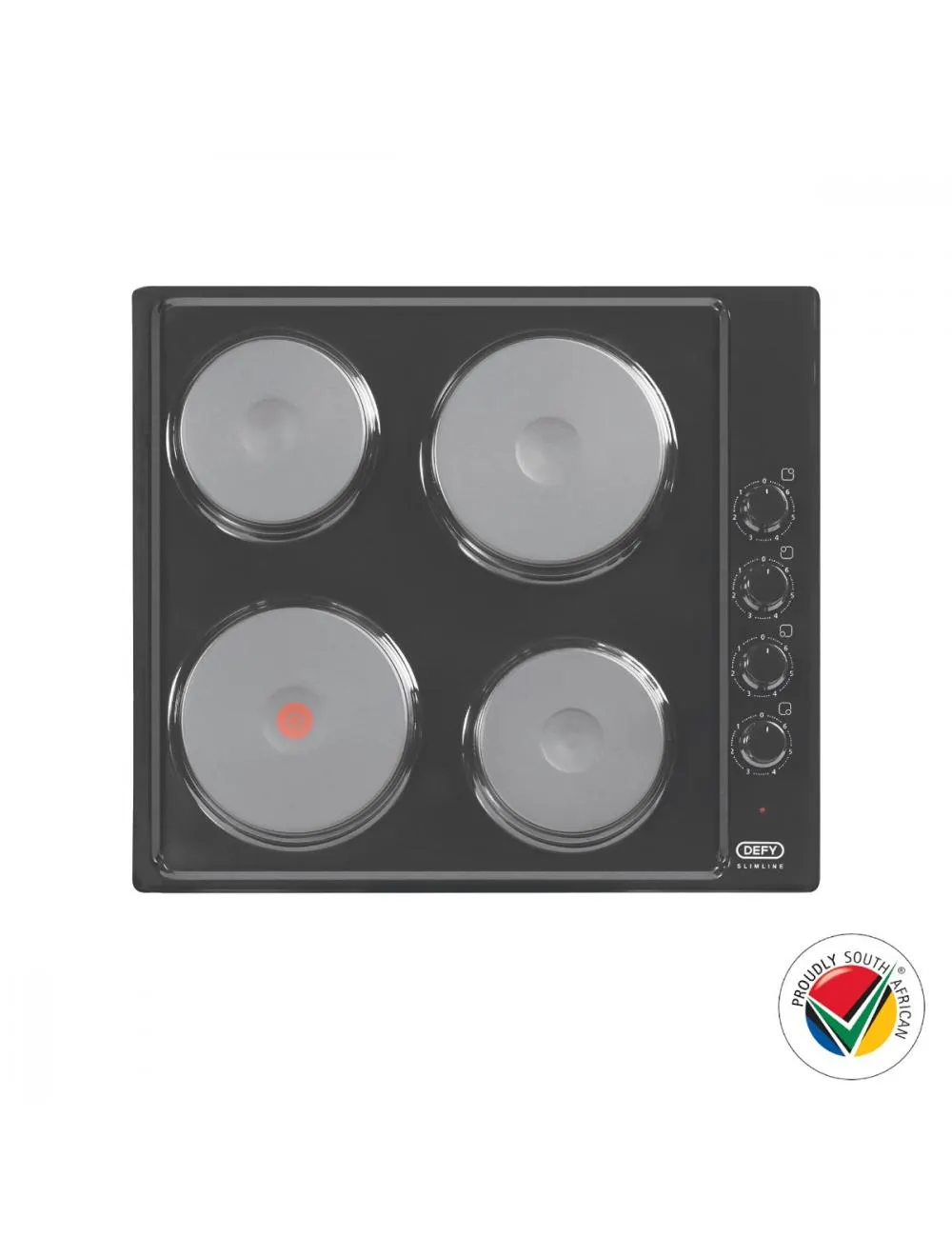 Defy 600mm Solid Black Control Panel Hob Dhd398