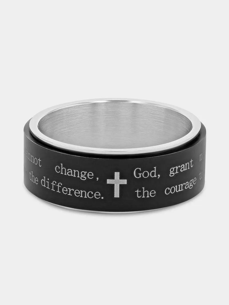 Men's Serenity Two Tone Stainless Steel Ring