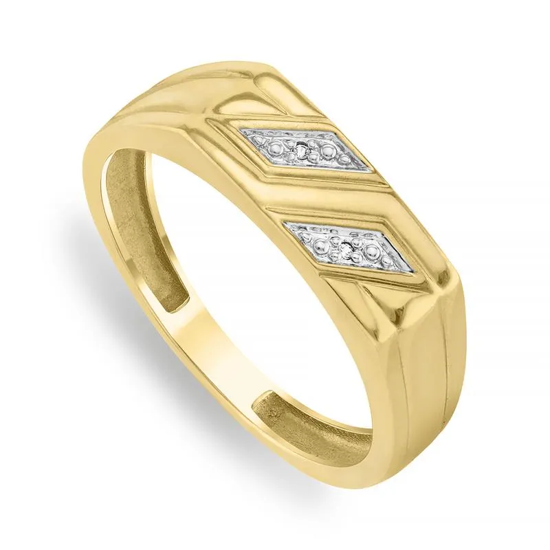 Yellow Gold Men's Diamond Dress Ring