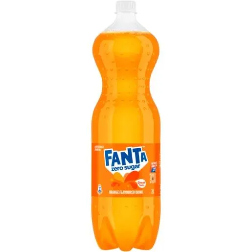 Fanta Zero Sugar Orange Flavoured Soft Drink 2L