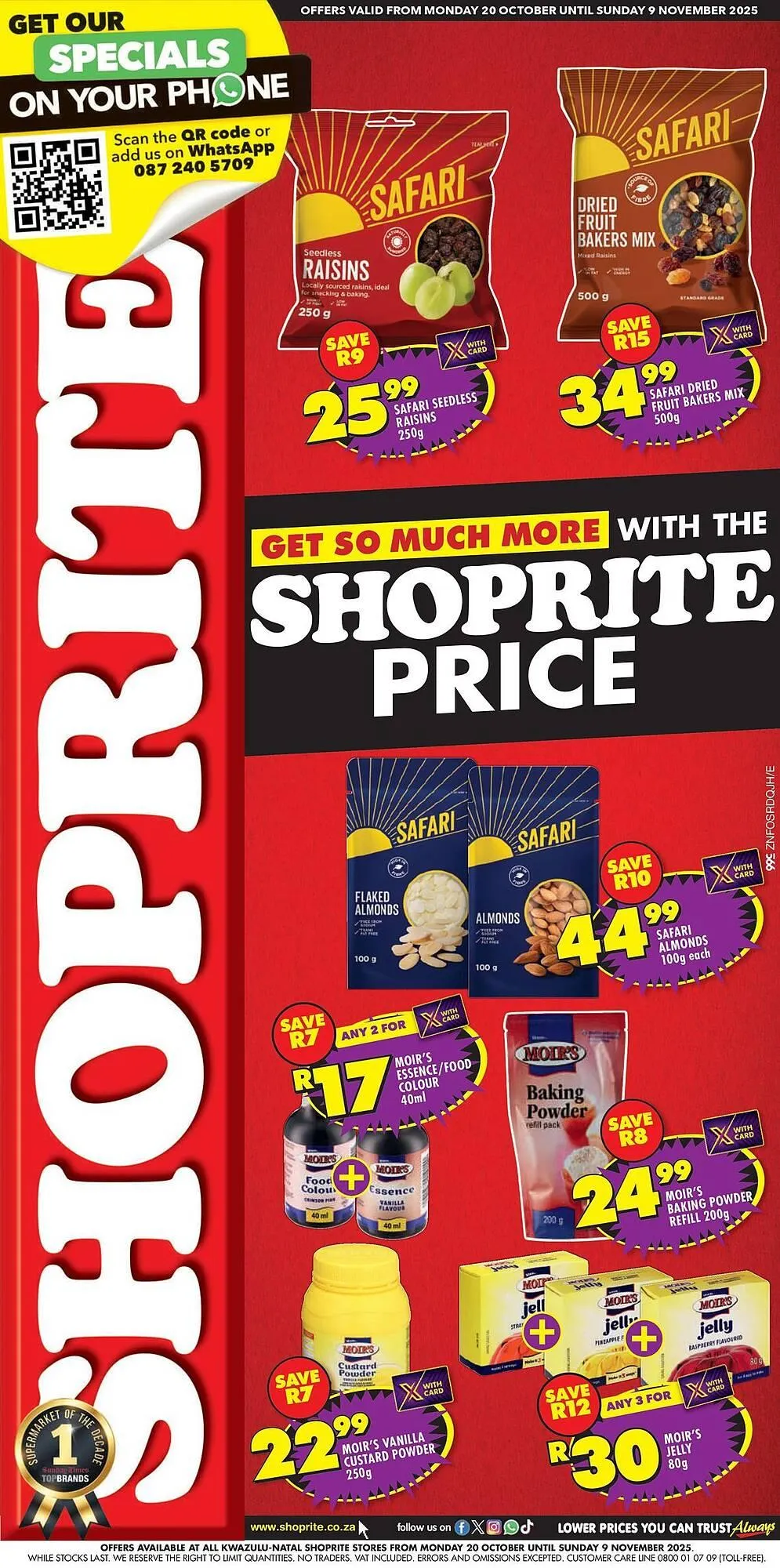 Shoprite catalogue from 20 November to 9 December 2025 - Catalogue Page 1