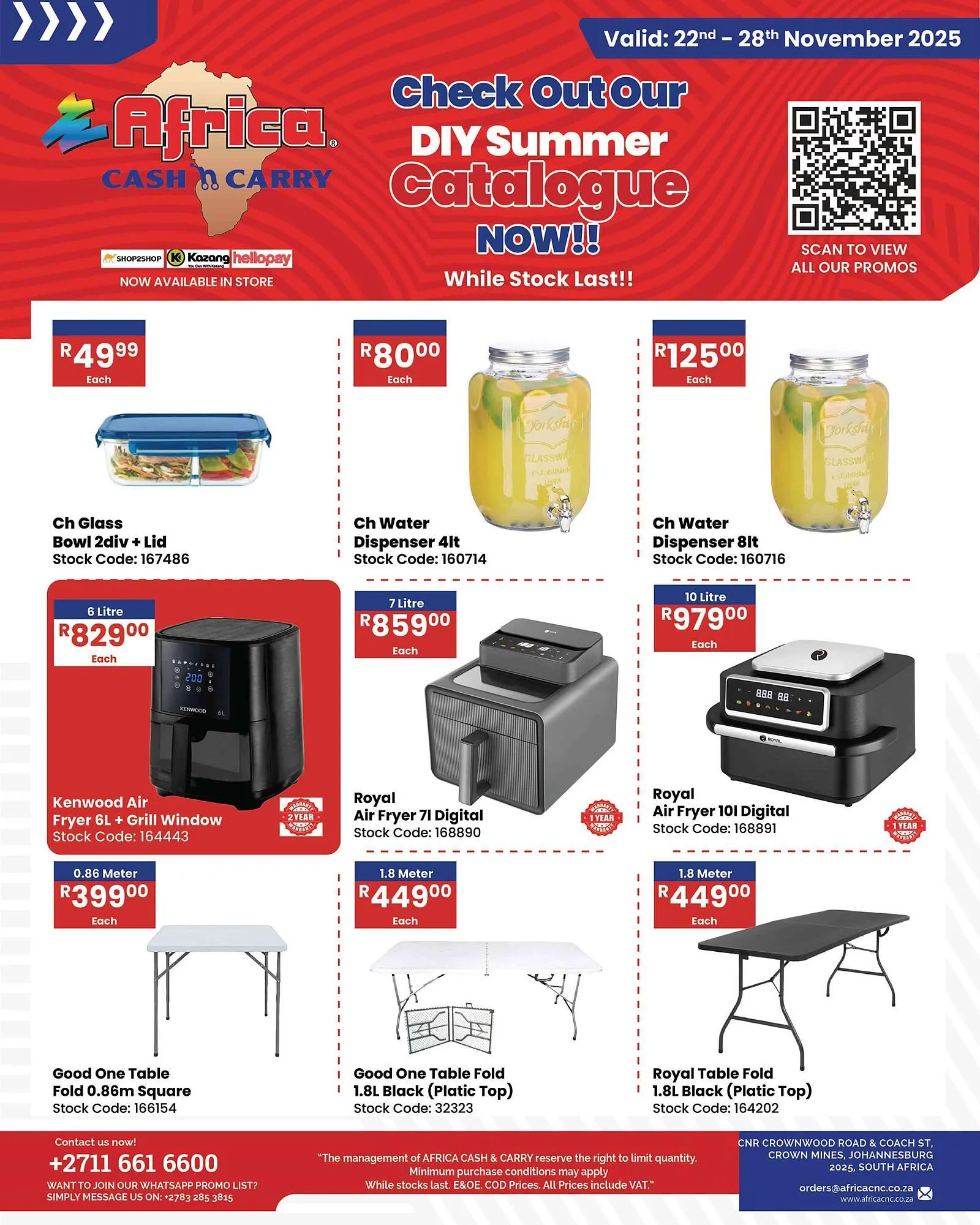 Africa Cash and Carry catalogue from 22 November to 28 November 2025 - Catalogue Page 1