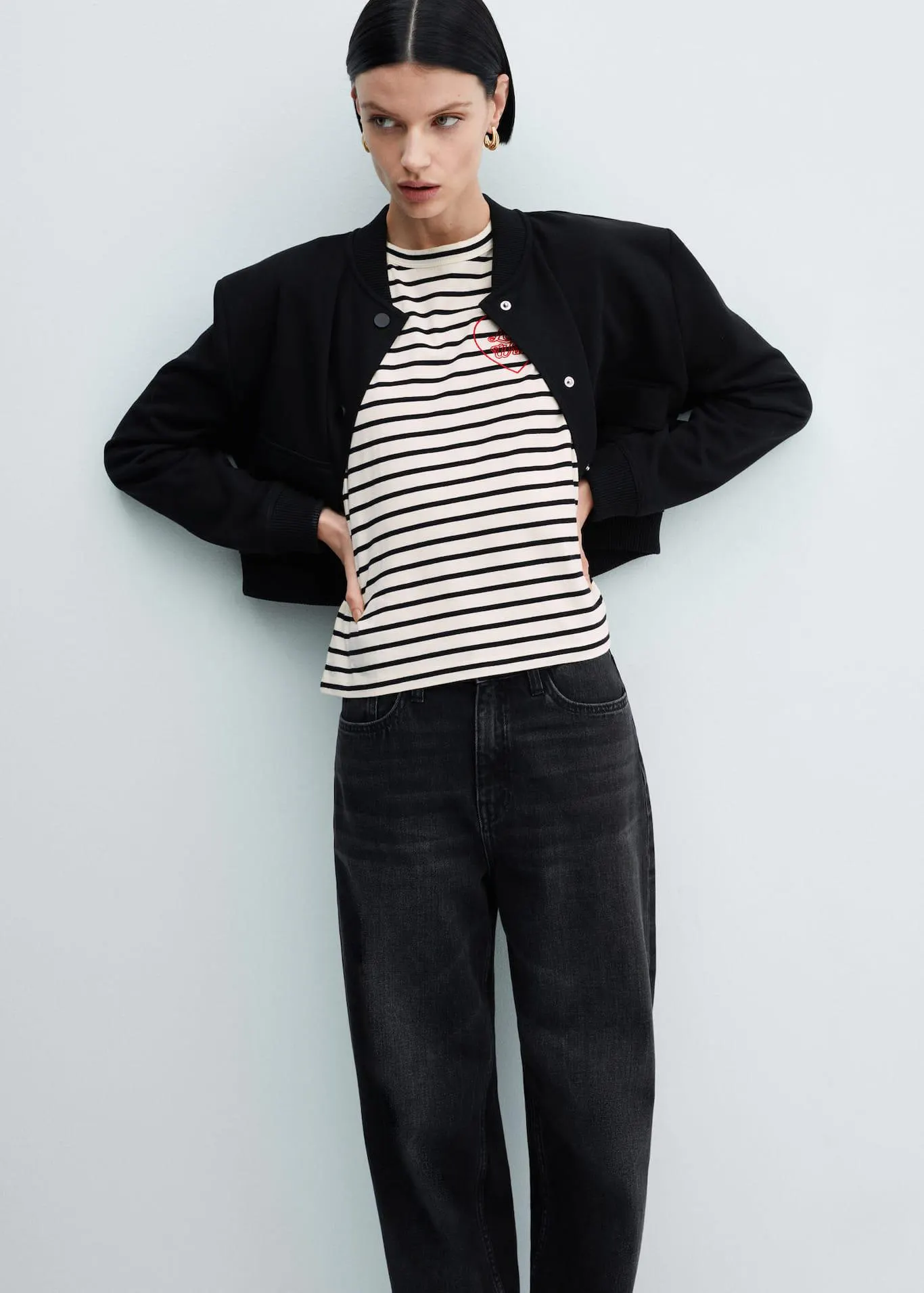 Message striped T-shirt