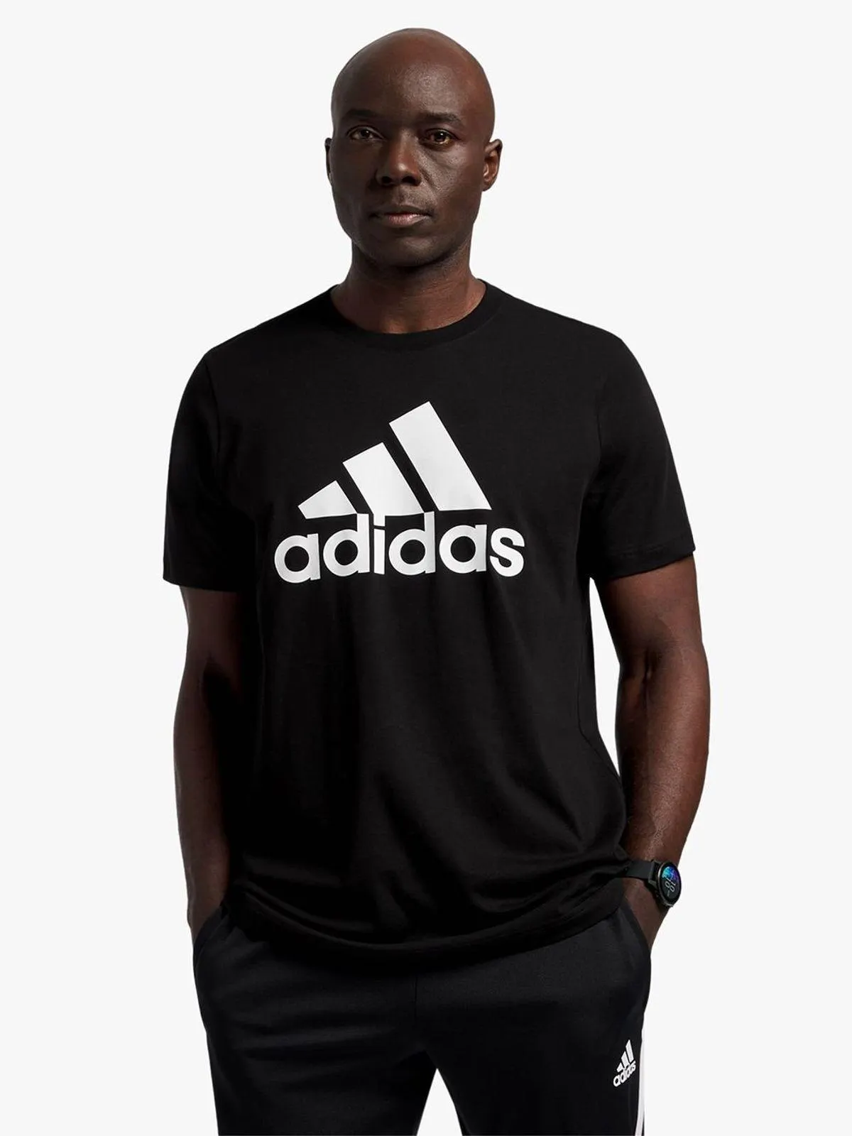 adidas Mens Badge of Sport Logo Black Tee