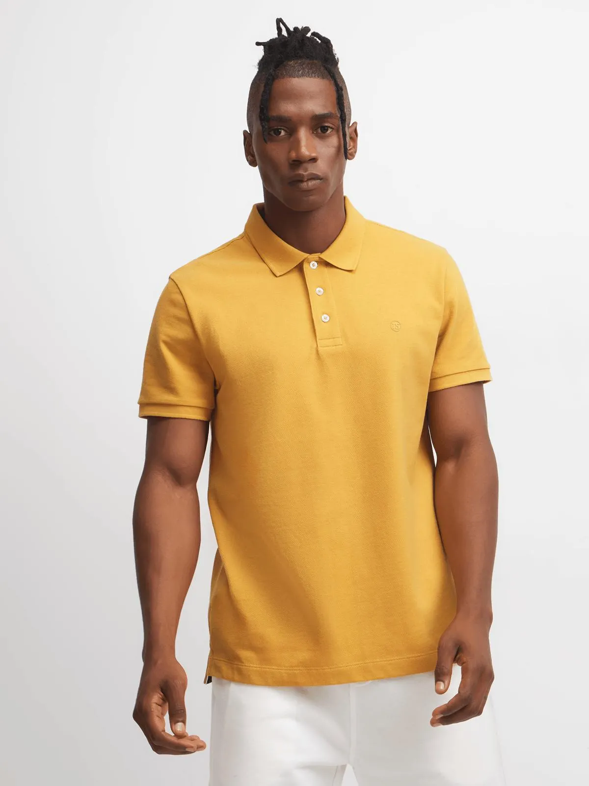 TS Mens Pique Ochre Golfer