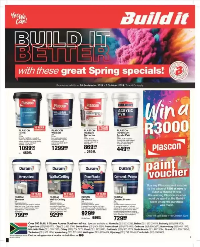 Build It Specials from 26 September to 7 October 2024 - Catalogue Page 1