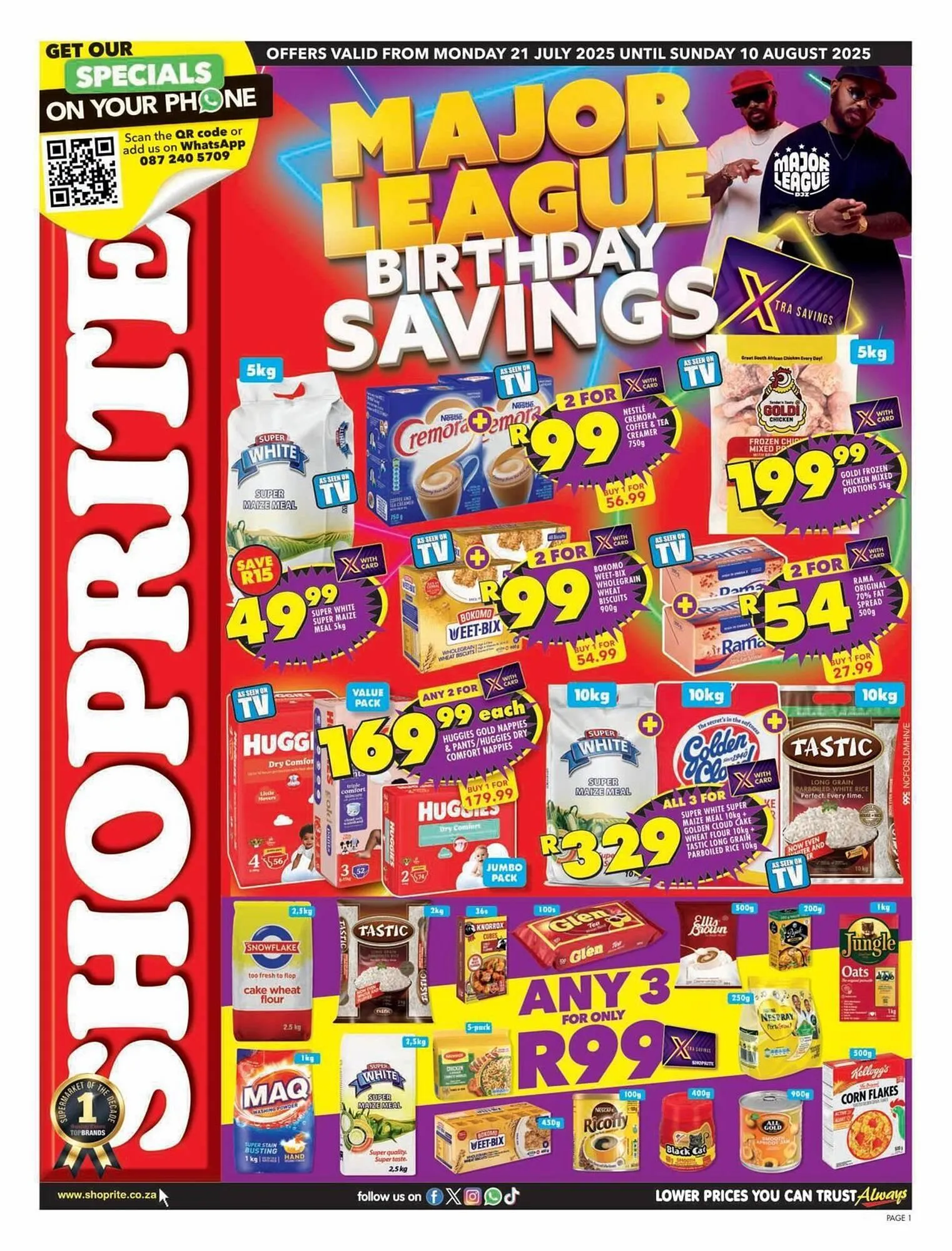 Shoprite catalogue from 22 July to 10 August 2025 - Catalogue Page 1