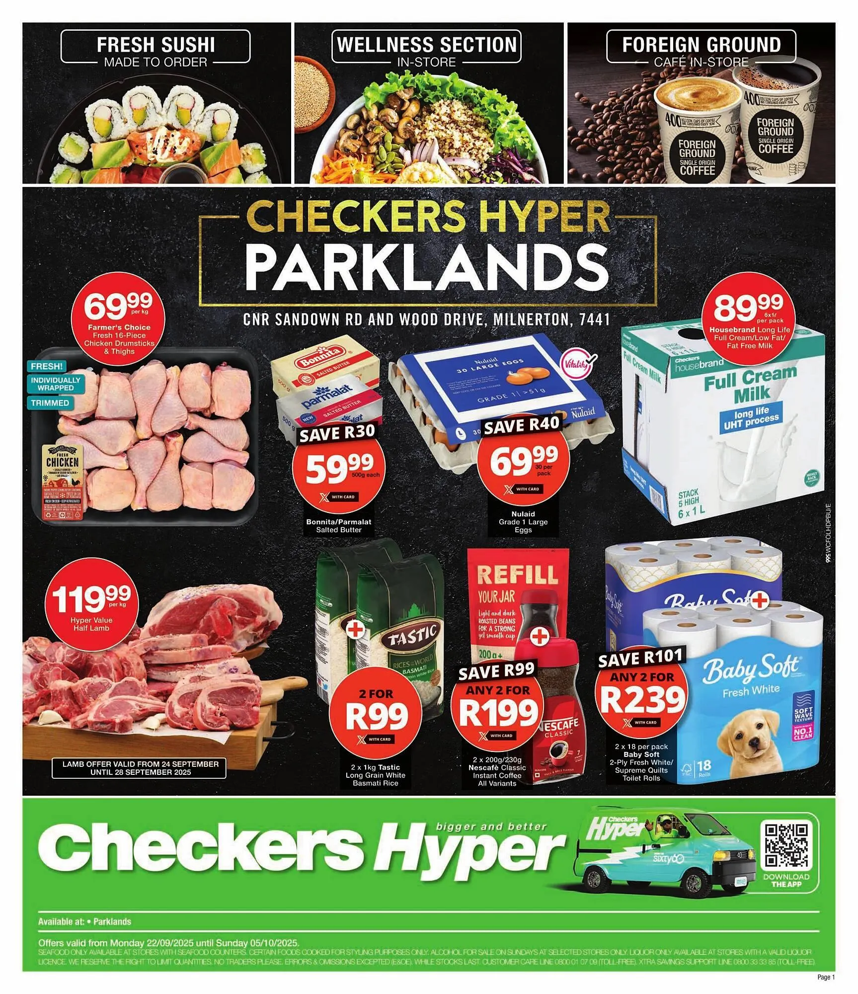 Checkers catalogue from 22 September to 5 October 2025 - Catalogue Page 1