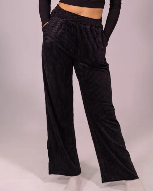 Ladies Wide Leg Cord Pants